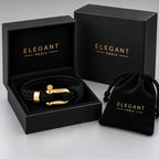 Bracelet Homme Corde Noire & Or