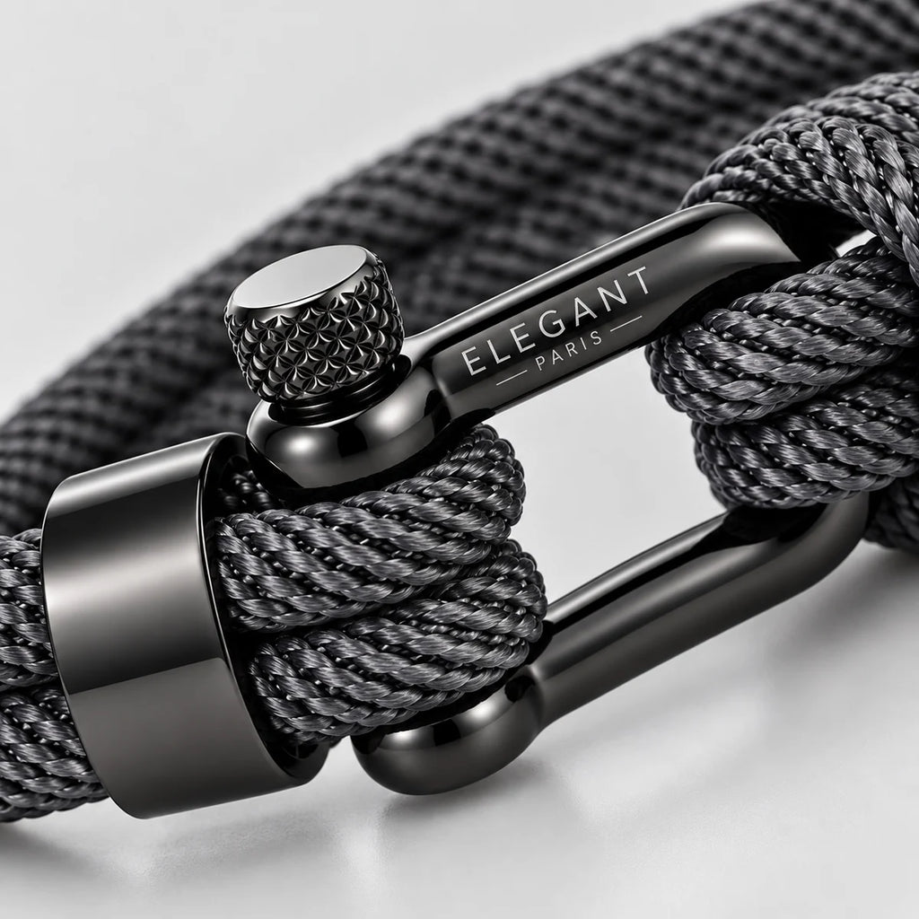 Nautical Grey Signature – Bracelet Homme Corde