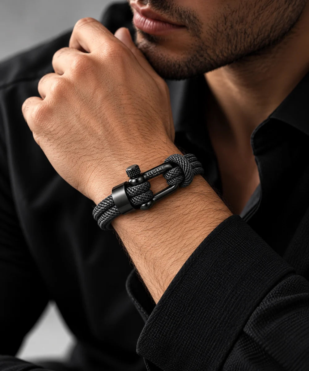 Nautical Grey Signature – Bracelet Homme Corde