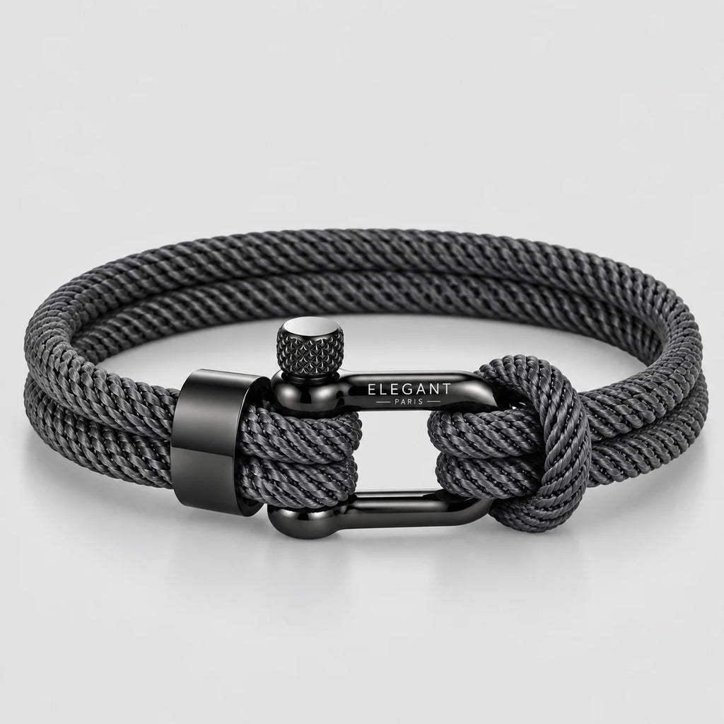 Nautical Grey Signature – Bracelet Homme Corde