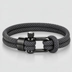 Nautical Grey Signature – Bracelet Homme Corde