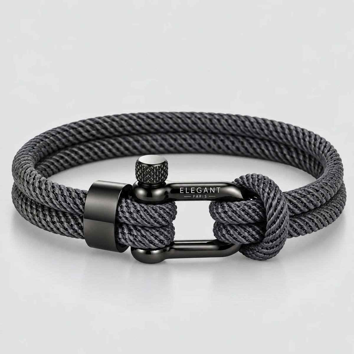 Nautical Grey Signature – Bracelet Homme Corde