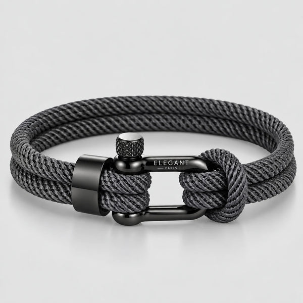 Nautical Grey Signature – Bracelet Homme Corde