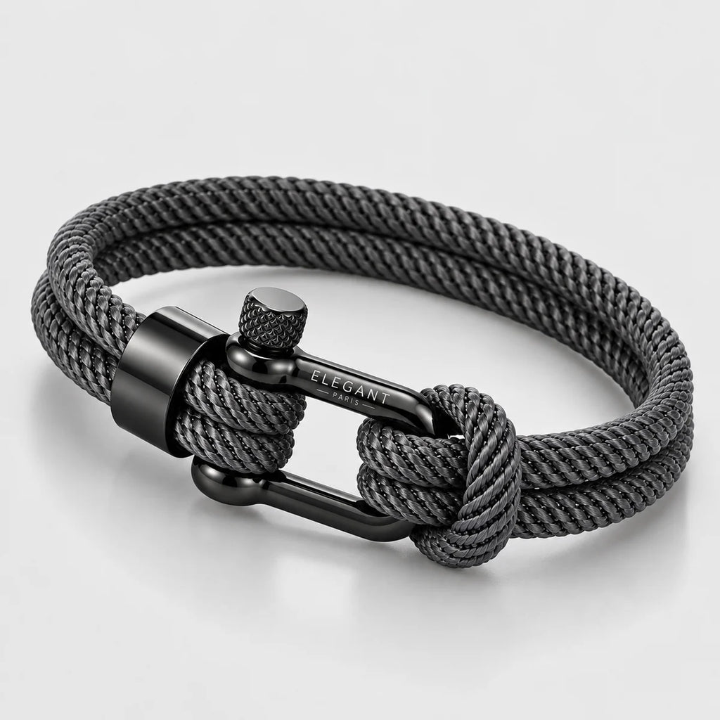 Nautical Grey Signature – Bracelet Homme Corde