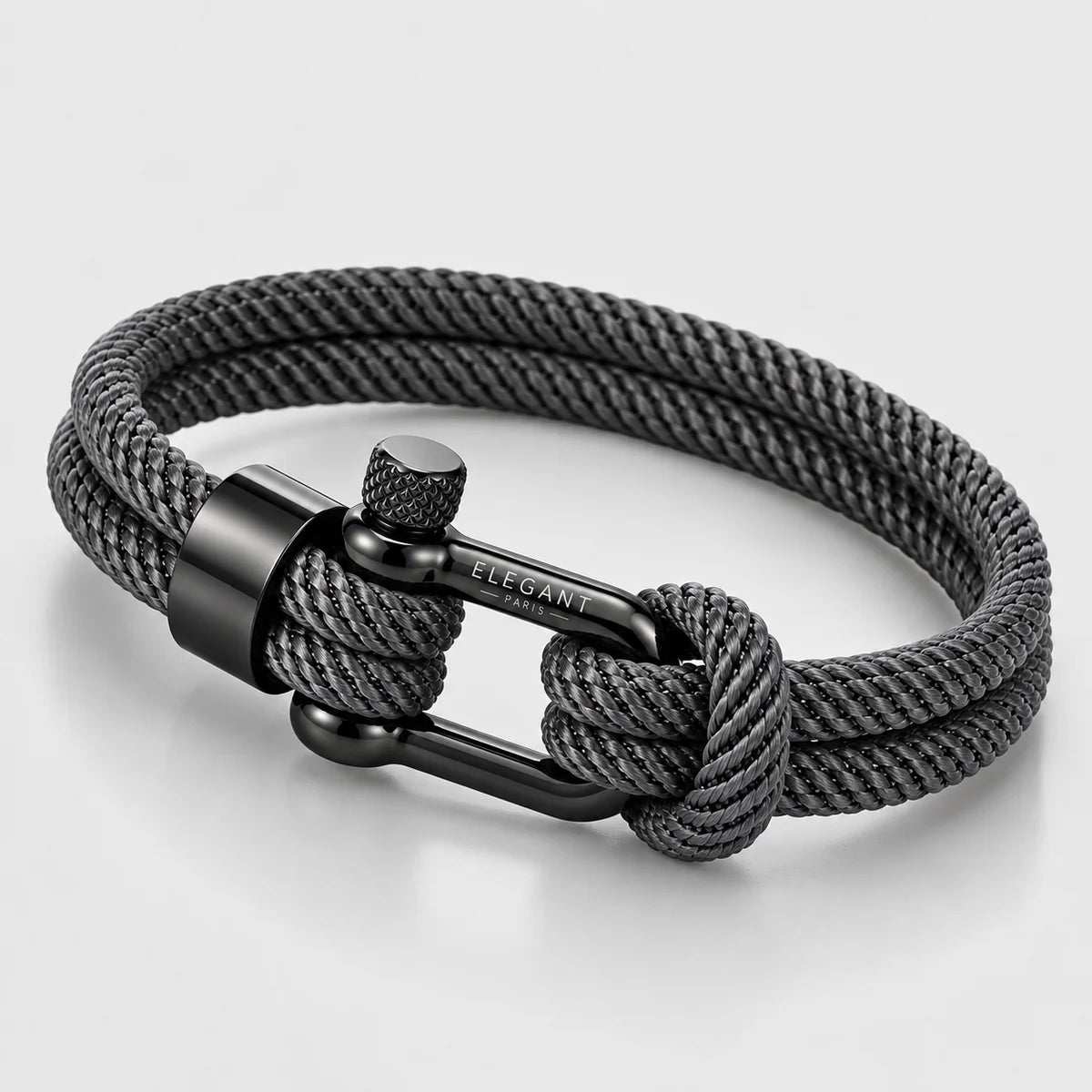 Nautical Grey Signature – Bracelet Homme Corde