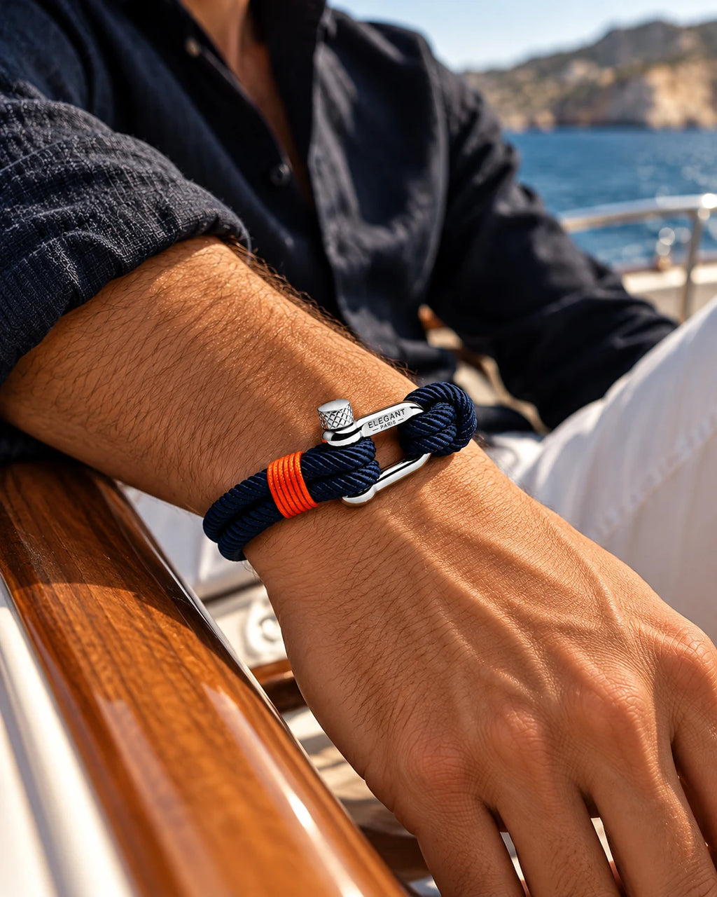 Nautical Navy & Orange