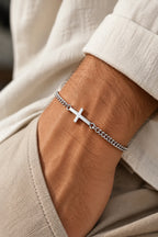 BRACELET AVEC CROIX | ARGENT