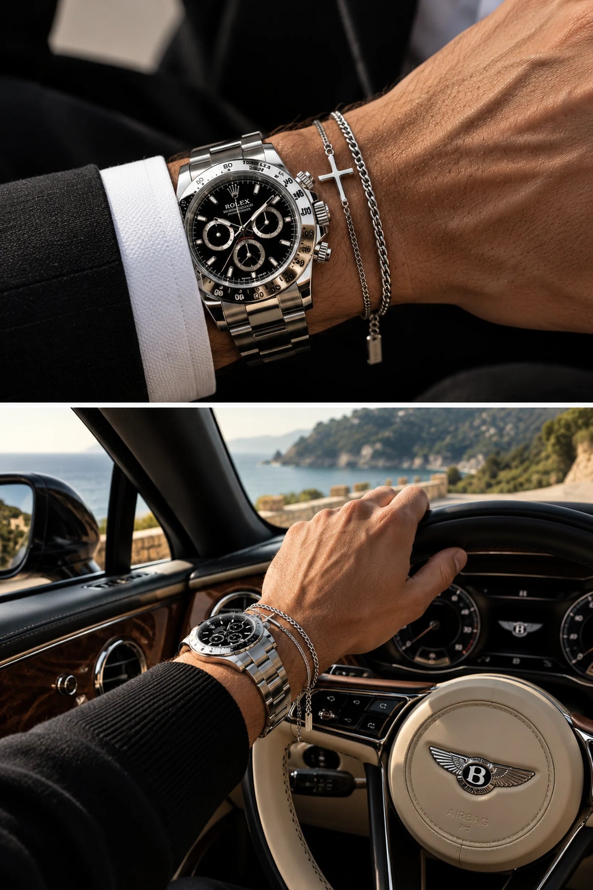 BRACELET AVEC CROIX | ARGENT